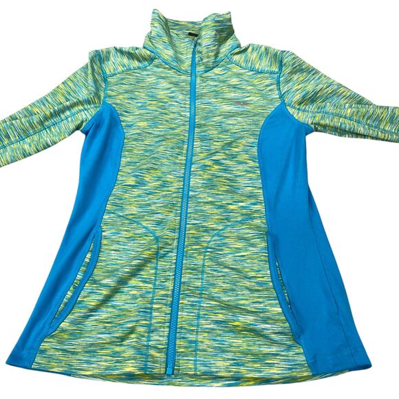 Koppen Jacket Womens M Neon Green Colorblock Performance Stretch Athleisure - Picture 5 of 16